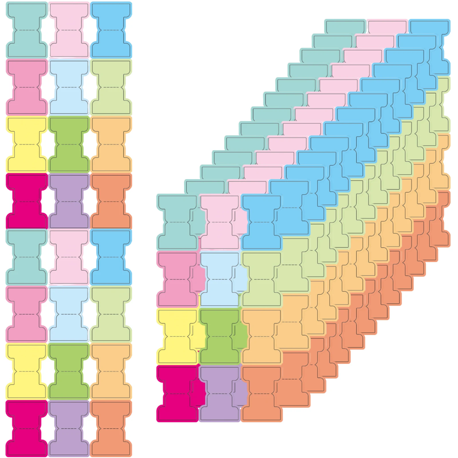 

15sheets/360pcs Stationery Classify Student Books Notebook Blank Page Marker File Office Label Sticker Writable Sticky Index Tab