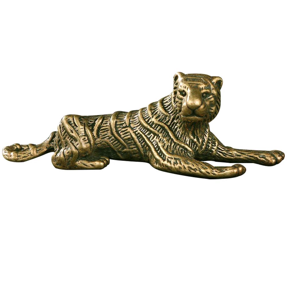 

Statue Chinese Figurines Zodiac Brass Figurine Tigers Lucky Animal Year Miniature Fengwealth Shui Ornament Retro Decoration