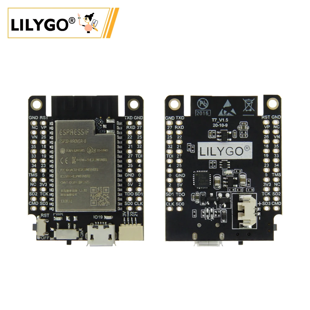 

LILYGO TTGO T7 Mini32 V1.5 ESP32-WROVER-E Dual Core PSRAM Wireless Wi-Fi Bluetooth Module Development Circuit Board CH9102