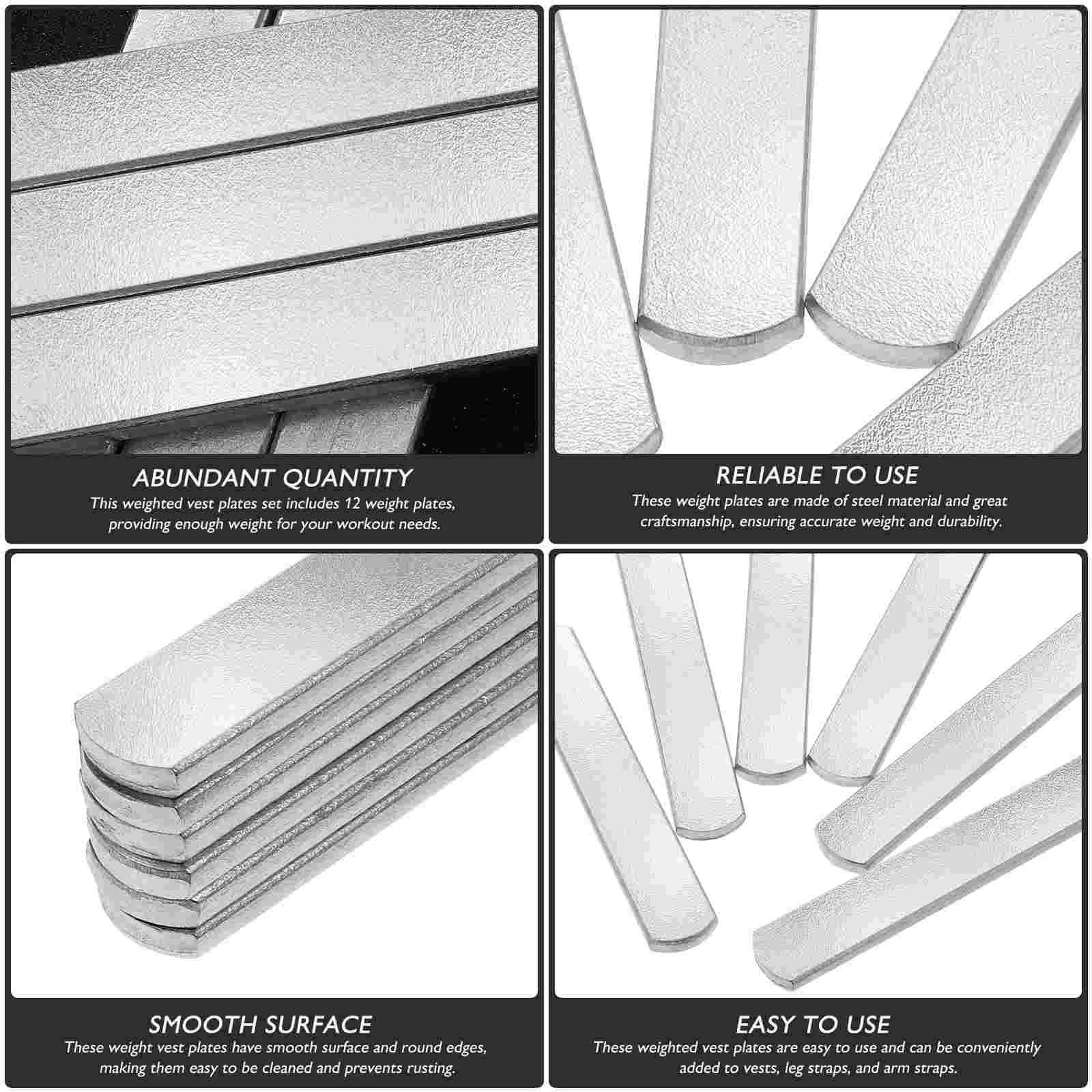 12 шт. утяжеленные пластины для несущего жилета с подогревом мужской стальной