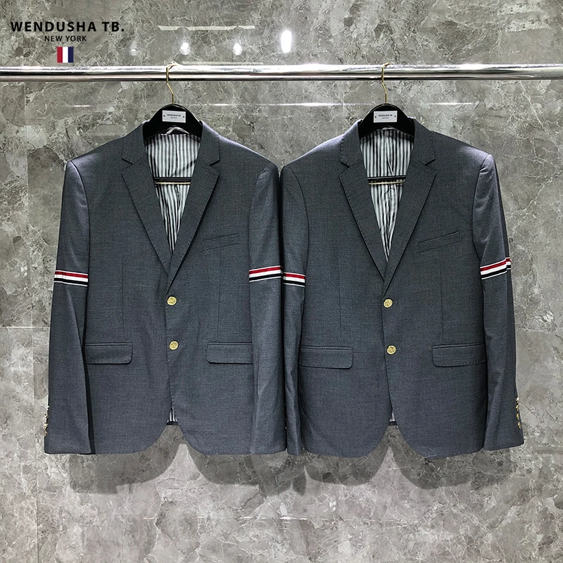 

TB Classic Fashion Suit Mens Autumn Fashion Men's Best Man White-collar Worker Suit Wool Suit Button