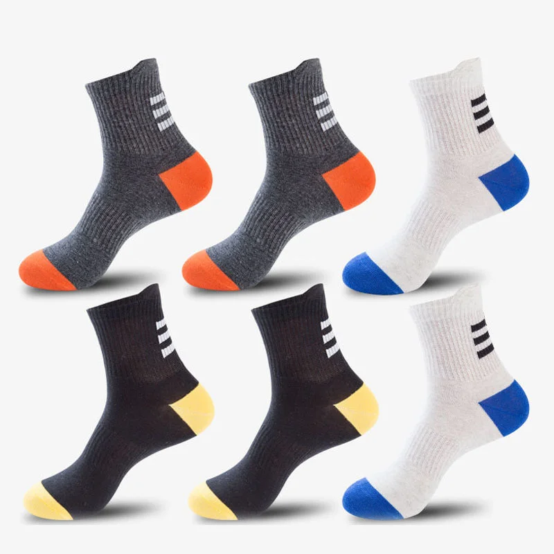 Men Socks Thickened Warm Breathable Sports Socks Multi-color Autumn Winter Casual Men High Quality Middle Tube Ear-lifting Socks