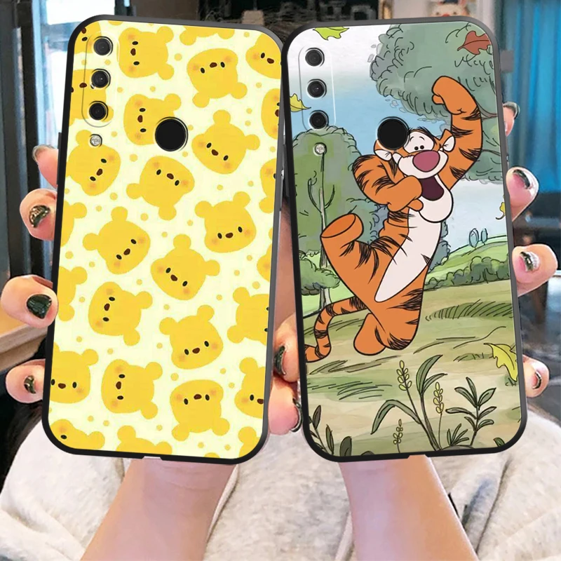 

Чехол для телефона с рисунком Диснея Винни для HUAWEI P20 P30 P40 Lite Pro Plus P20 Lite 2019 P Smart 2020 2019 искусственная кожа жидкий силиконовый чехол унисекс