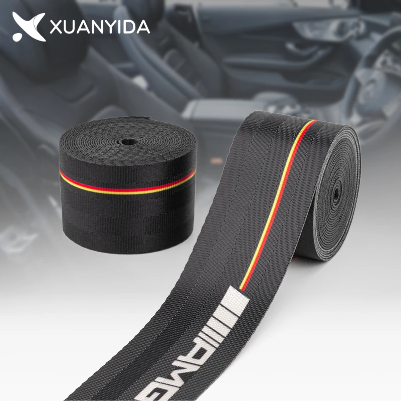 

Xuanyida Strengthen Car AMG Safety Seat Belt Webbing Racing Modified Harness Strap Standard 3C Car Interior Accessories