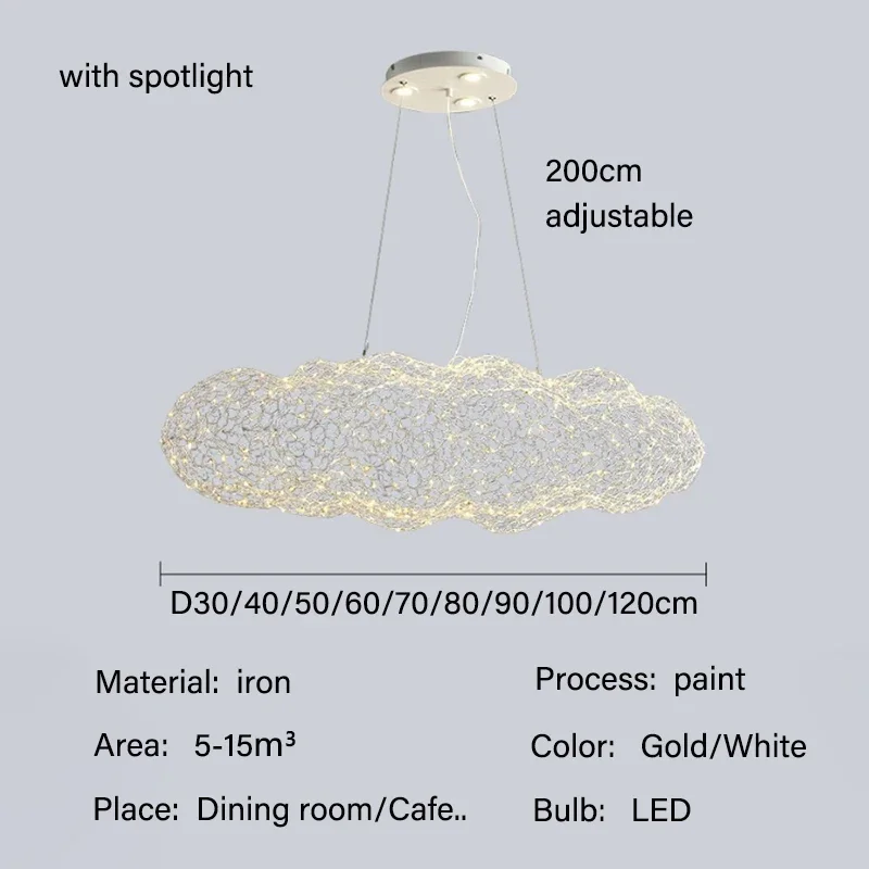 

Современные подвесные светильники в виде звездного неба с облаками