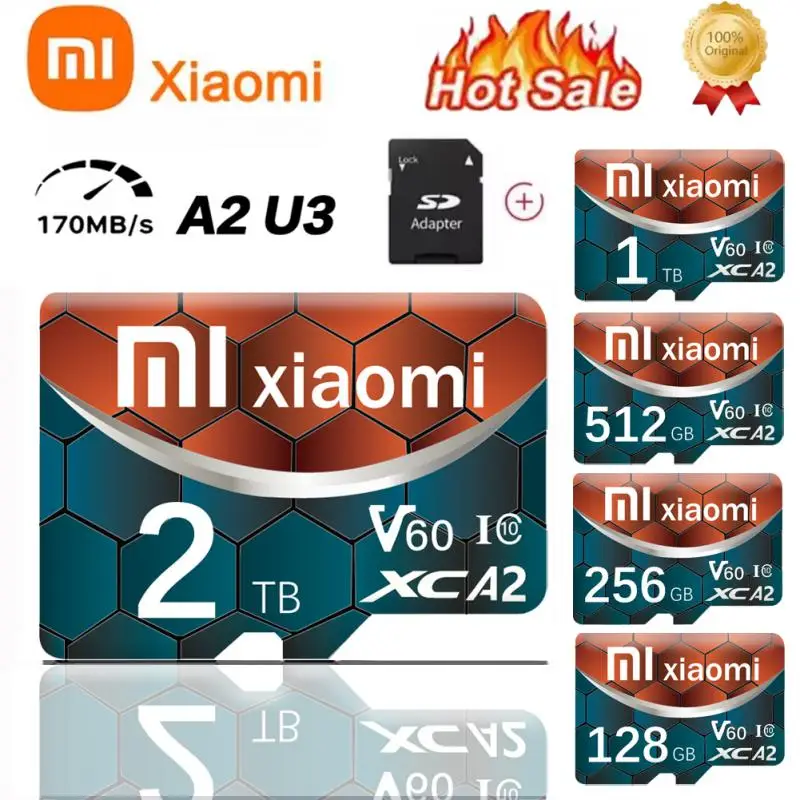 Высокоскоростная карта памяти 128 ГБ 256 SD-карта U3 A2 TF Flash Card 1 ТБ для телефона камеры