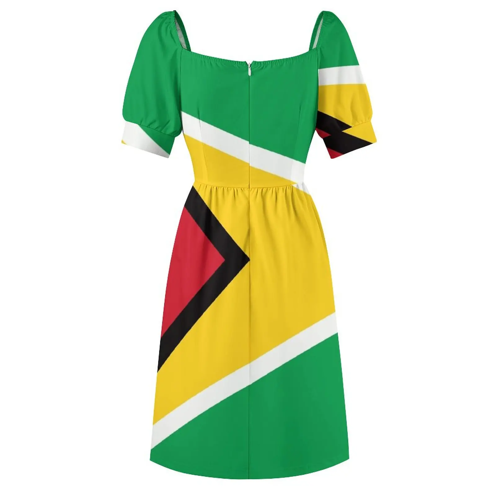 Платье с короткими рукавами и флагом Гайаны женский летний комбинезон женское