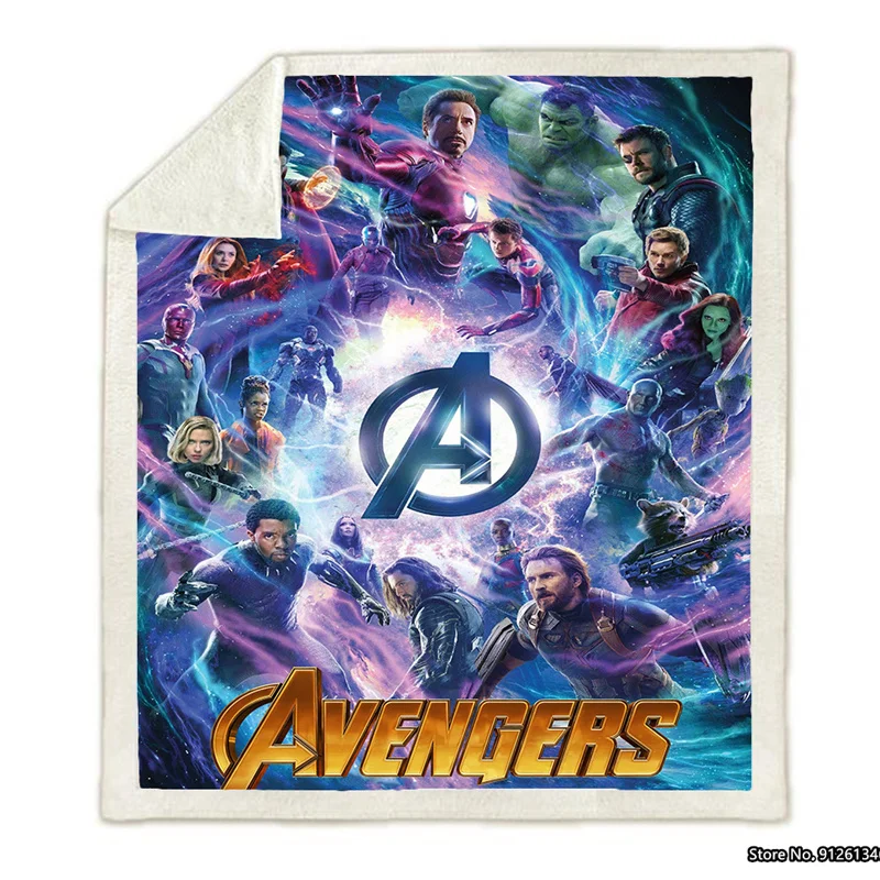 

Fashion Avengers Blanket Bedroom Sofa Air Conditioner 3D Digital Printed Comfortable Soft Single Layer Double Layer Blanket