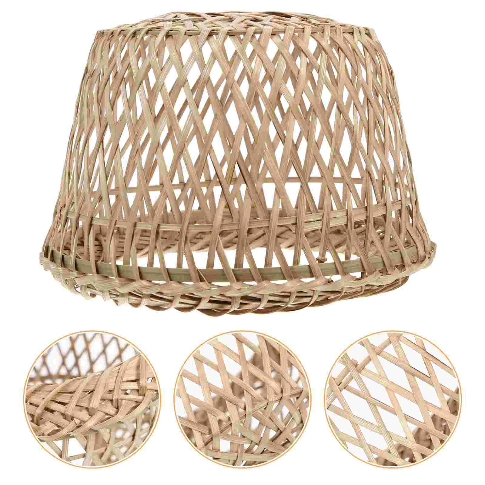 

Lamp Shade Light Lampshade Pendant Woven Cover Shades Rattan Wicker Chandelier Ceiling Floor Tablecage Hanging Fixture Bulb