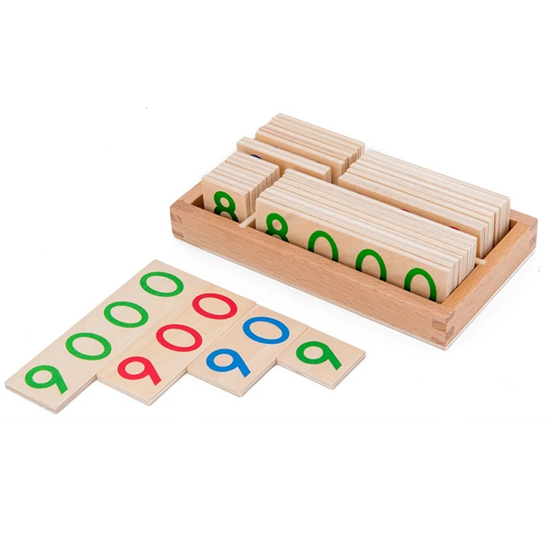 

Children Wooden Number Digital 1-9000 Cards Toys for Students Learning Small Size Early Educational Toys
