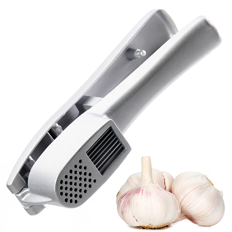 

Garlic Press Slicer 2 In 1 - Aluminium Garlic &amp Ginger Mincer and Slicer - with Slicing and Grinding - Kitchen Cooking Tools