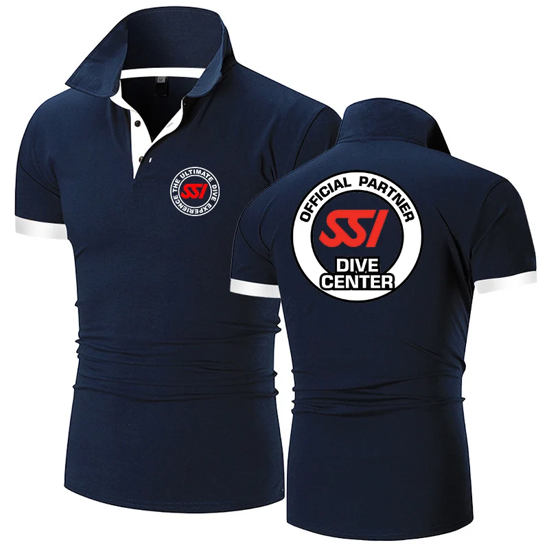 Новинка 2022 мужская хлопковая рубашка-поло SSI для подводного плавания и дайвинга