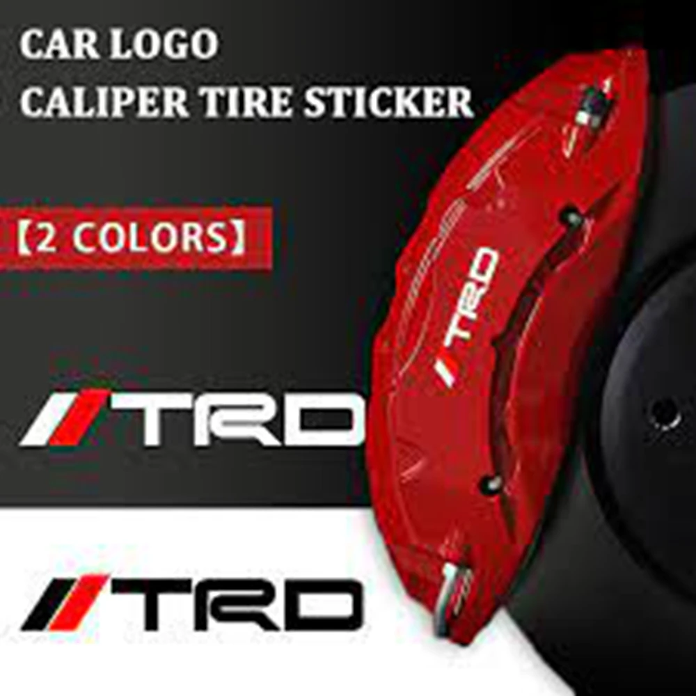 

Car Brake Caliper Sticker Heat Resistant Deocrative Decals For Toyota TRD Racing Auris Pruis RAV4 C-HR Corolla CAMRY Prius 86