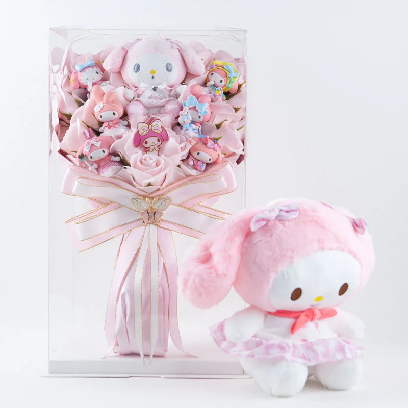 

Sanrio милые фотообои кавайная My Melody Cinnamoroll Kuromi мультяшная плюшевая кукла изысканный подарок на выпускной девочку на день рождения сюрприз