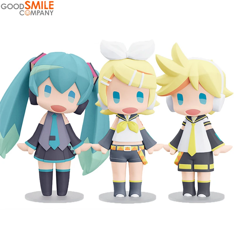 

100% Original GOOD SMILE COMPANY HELLO! GOOD SMILE VOCALOID Hatsune Miku Kagamine Len Kagamine Rin Action Figure Toy