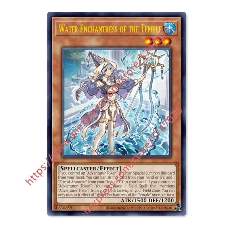 

Yu Gi Oh Water Enchantress of the Temple SR Japanese English DIY игрушки хобби Коллекционная игра