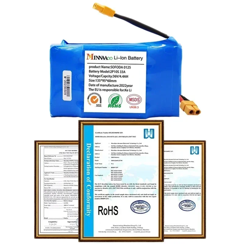 Литий-ионный аккумулятор 36 В 12 Ач для электрического самобалансирующегося