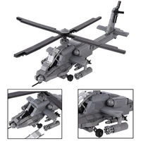 attack helicopters u s ah 64 gunship model building blocks kit bricks army air force swat figures military fighter sets apache