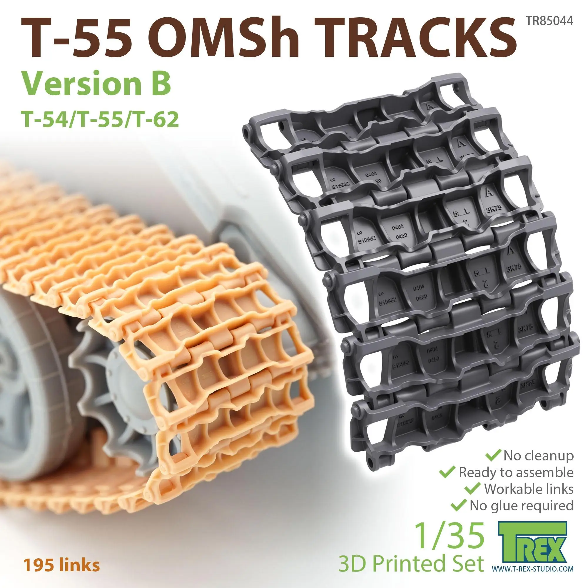 

T-REX 85044 1/35 T-55 OMSh Tracks Version B