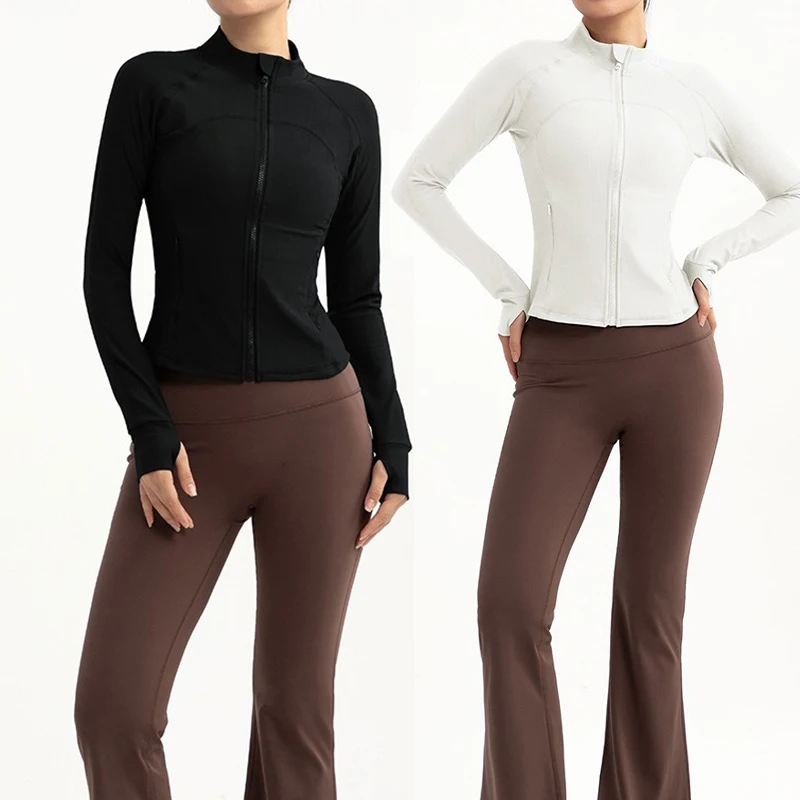 Спортивные куртки Aiithuug с открытой спиной усовершенствованная ребристая ткань