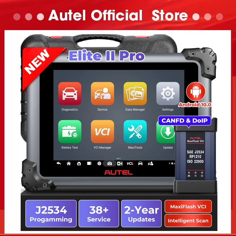 

Autel MaxiSys Elite II Pro Диагностические инструменты 2-летнее бесплатное обновление OBD2 Сканер DoIP CANFD Программирование ЭБУ Кодирование 40 услуг