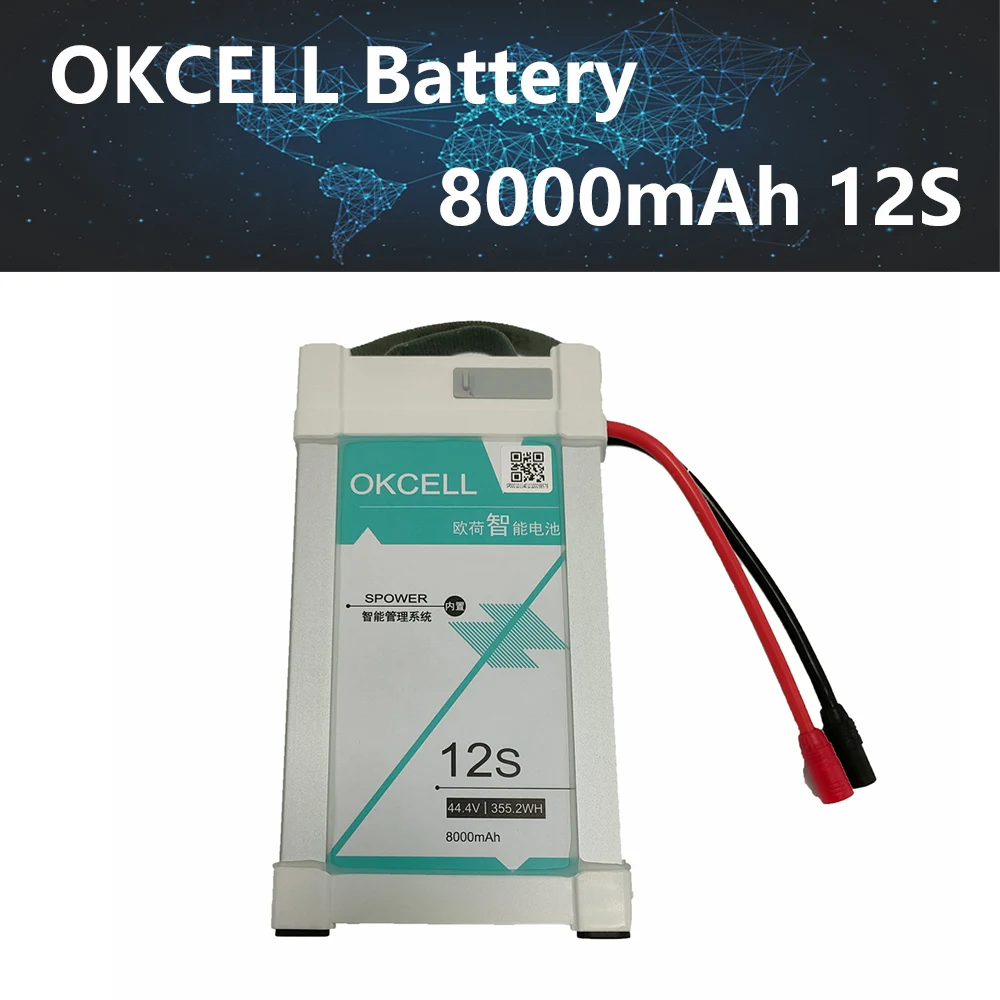 

OKCELL 8000mAh 44.4V 12S LiPO Battery Burst 20C for EFT G06 UAV Multirotor FPV Drone