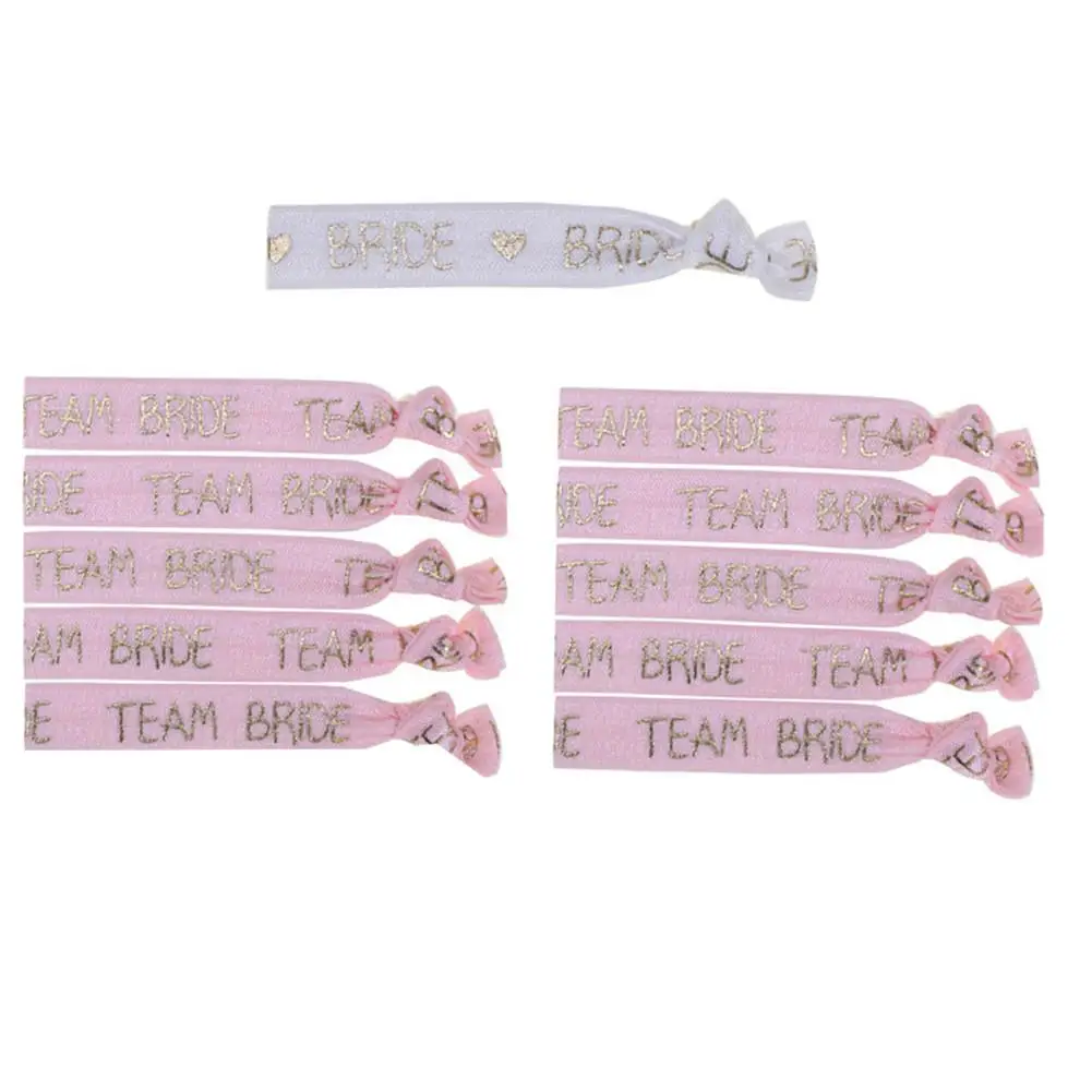 

11pcs Team Bride Bachelorette Party Bracelet Bride To Be Decoration Accessories Hen Party Wedding Bridal Shower Supplies