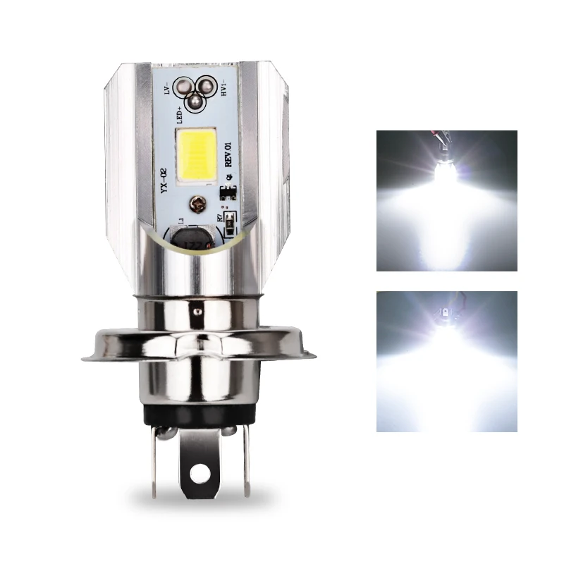 12v Hs1 h4 светодиодная лампа для мотоцикла скутера белая 6000k фара H4 мопеда