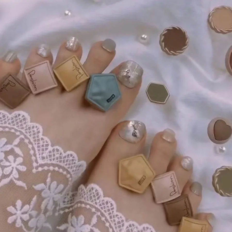 8 шт./набор Разделитель для ногтей "Цветок Сердце Жемчужина Бриллиант" силиконовый разделитель для стоп и пальцев, распространитель пальцев из силикагеля