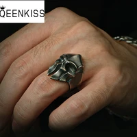 qeenkiss rg6657 fine wholesale fashion%c2%a0single%c2%a0male%c2%a0father party birthday%c2%a0wedding gift retro sparta 925 sterling silver open ring
