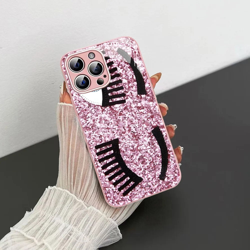 Hot Ferragnies Eyes Chiara Phone Case Tempered Glass For iphone 14 13 12 11 Pro Mini XS MAX 14Plus X XR Fundas