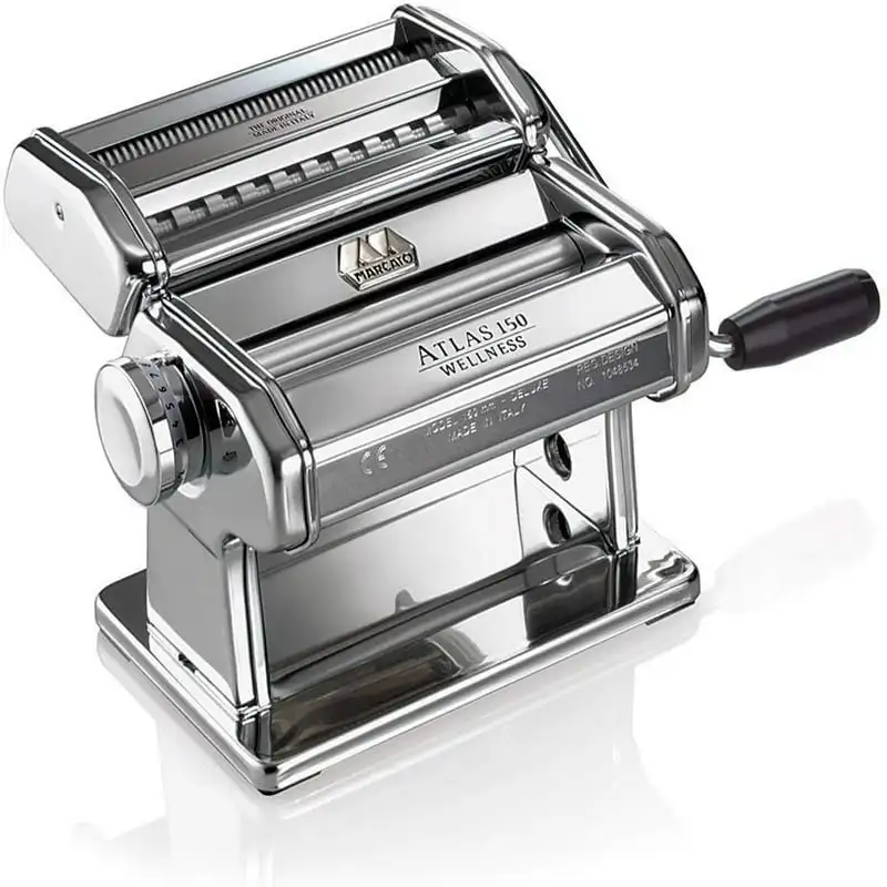 

150 Pasta Machine, Made In Italy, Includes Pasta Cutter, Hand Crank, & Instructions