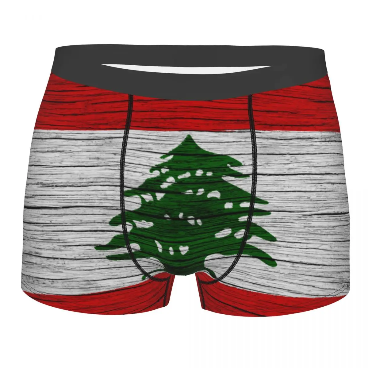 

Boxer Men Underpants Flag Of Lebanon Wooden Texture Men's Panties Shorts Breathable Mens Underwear Briefs Sexy Boxers