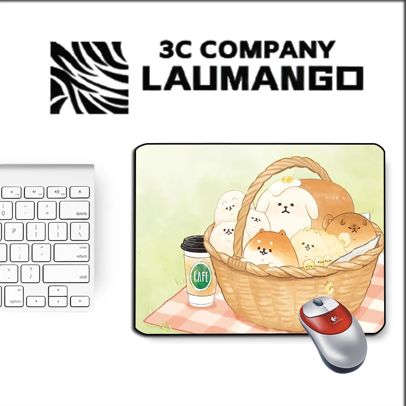 

Pad on the Table Mouse Cartoon Laptop Gamer Toast Gaming Anime Keyboard Mat Pc Accessories Mause Computer Mini Cute Deskmat Girl