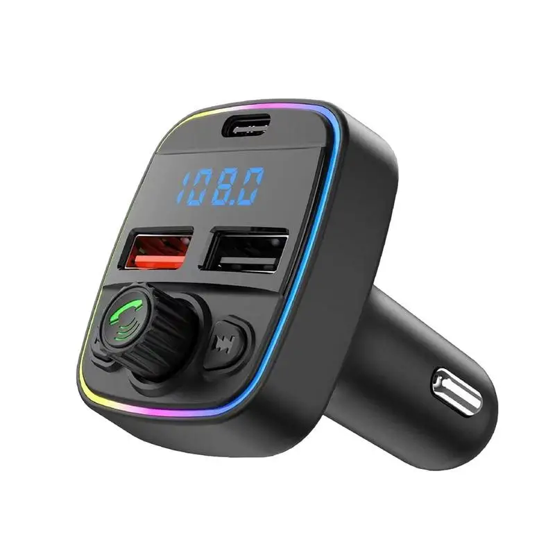 

Blue Tooth Car Adapter Blue Tooth FM Transmitter Car Kit MP3 Modulator Player Handsfree Audio Receiver 2 USB Fast Charger