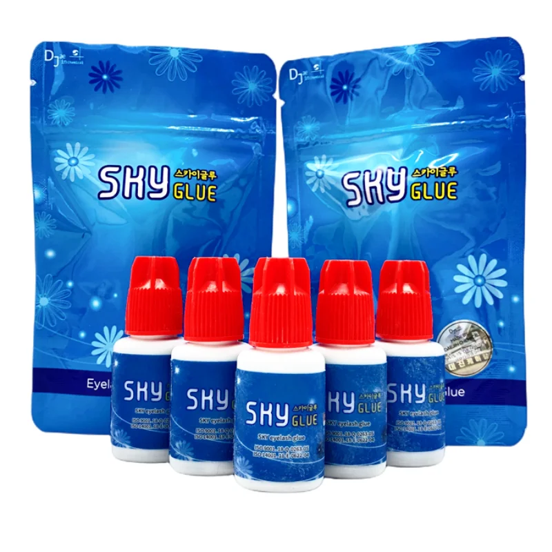 

1/2/5Pcs SKY Glue S+ Red Cap False Lash Adhesive Korea 5ml Fastest and Strongest Glue Supplies for Eyelash Extension Makeup Tool