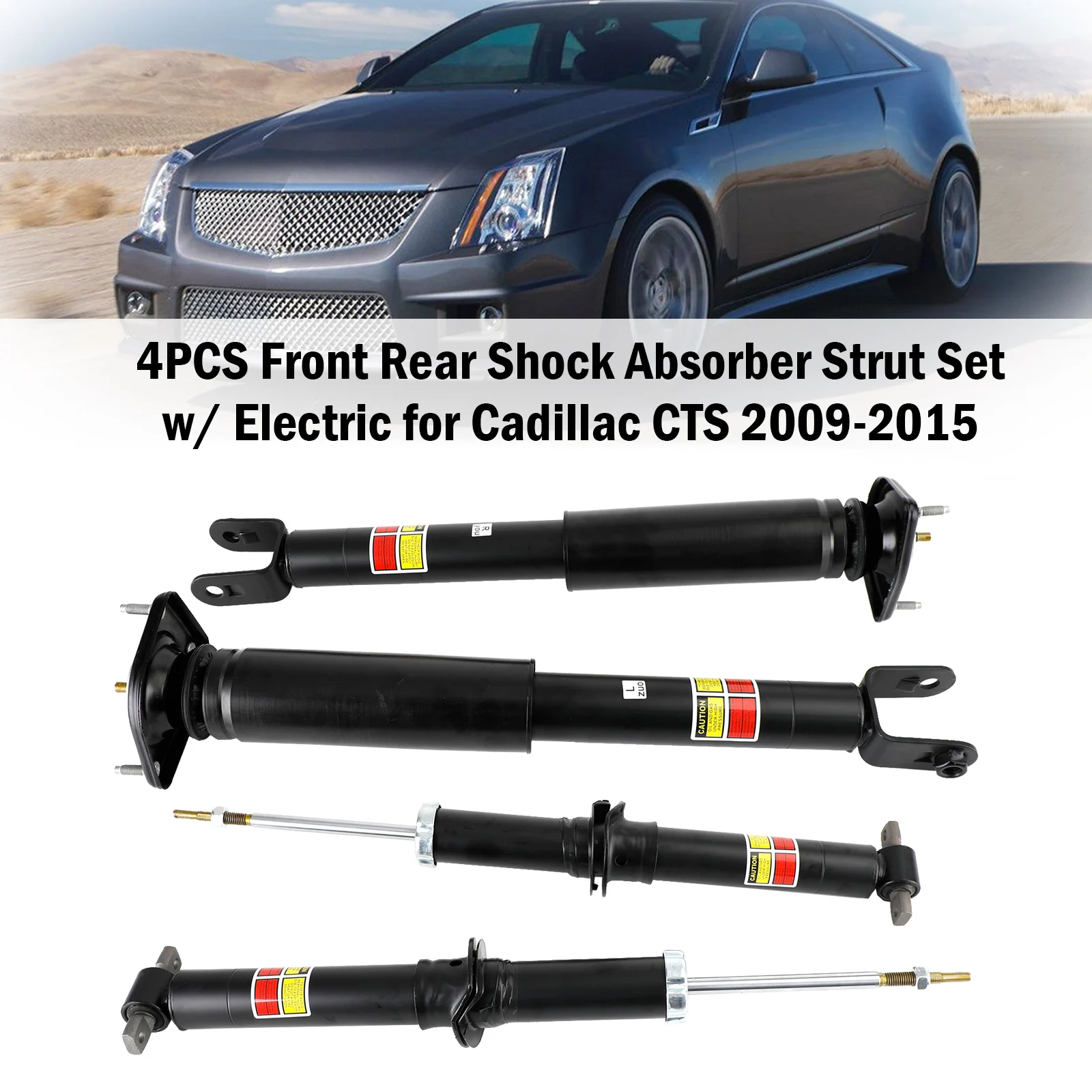 

Topteng 4PCS Front Rear Shock Absorber Strut Set w/ Electric for Cadillac CTS 2009-2015