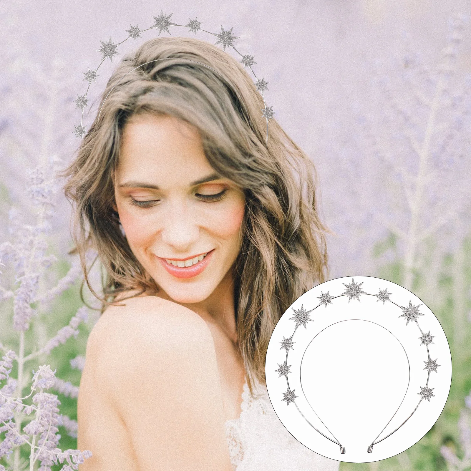 

Birthday Accessories Women Star Headband Wedding Bridal Hair Accessories Bride Headpiece Hair