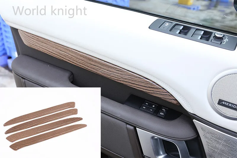 

4pcs For Land Rover Discovery 5 LR5 L462 2017 2018 Sands Wood Grain Interior Door Panel Protector Cover Trim Car Accessories