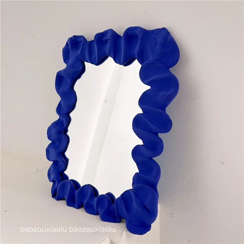 

Diy Wall Mirror Irregular Frame Nordic Design Irregular Handheld Girls Cute Small Kawaii Makeup Travel Lustro Vintage Decoration