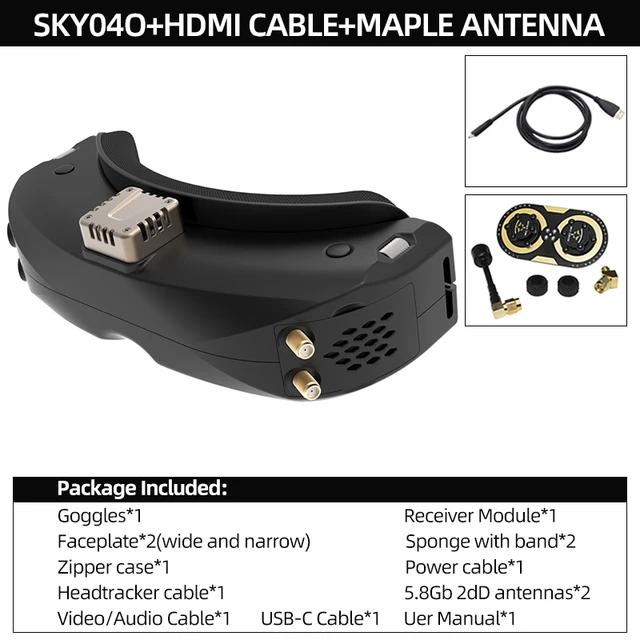 Skyzone SKY04O + HDMI cable + Maple antennas set