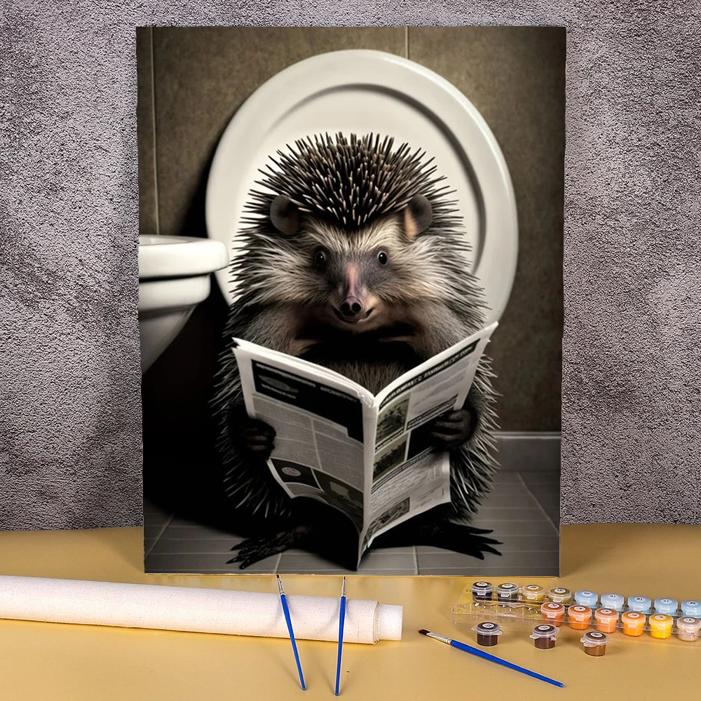 40x50 см раскраска по номерам ежик DIY ремесла картина маслом для взрослых наборы