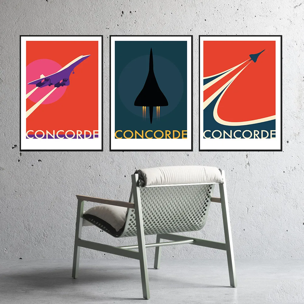 Винтажный постер и печать на холсте Самолет