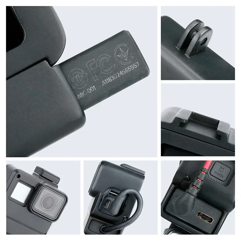 Чехол для экшн-камеры V2 Vlog GoPro Hero 7 6 5 черный с креплением холодной башмака