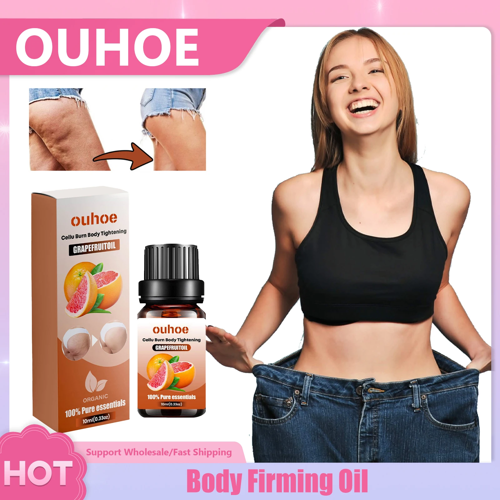 

Fat Burning Slimming Oil Removing Cellulite Fast Shaping Belly Losing Weight Tummy Lifting Firming Skin Massage Body Oil Product