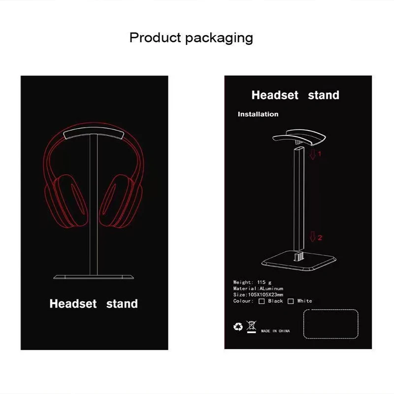 Gaming Headset Stand Universal Aluminuim Headset Holder Fashion Headphone Hanger Bluetooth Computer Headset Stand PC Accessories enlarge