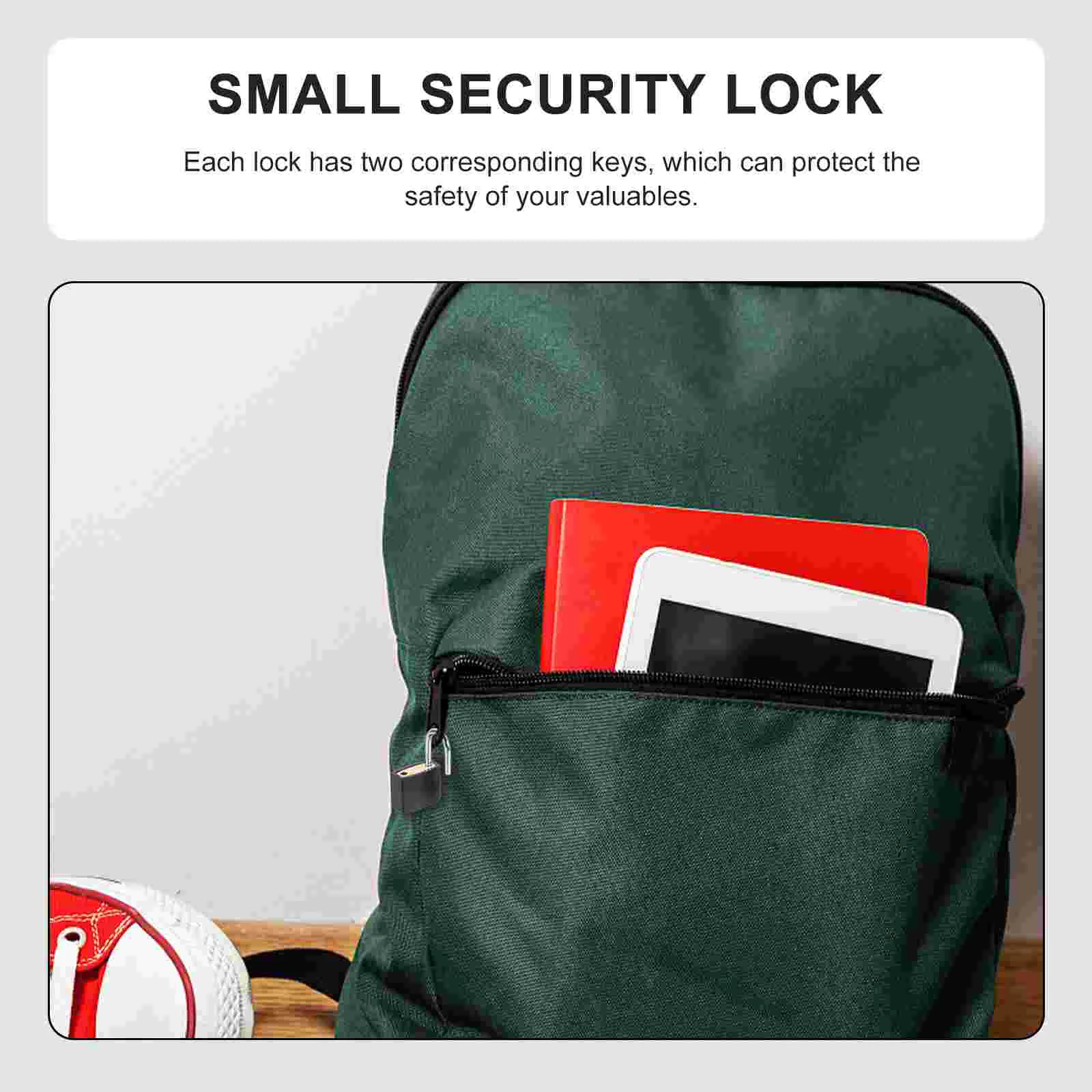 

8 Pcs Portable Door Lock Travel Drawer Lock Rust Proof Cabinet Lock Cabinet Padlock Portable Luggage Lock Diary Lock Key