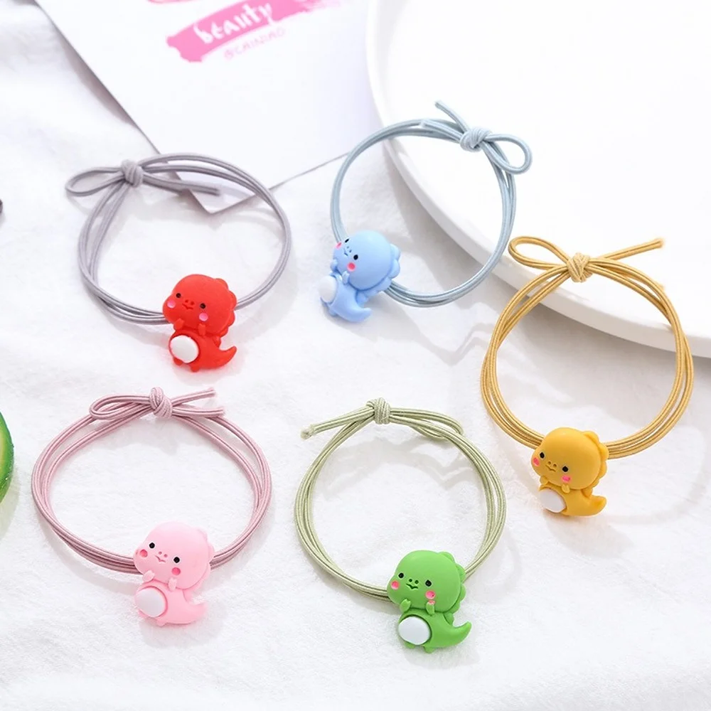 

1 шт. бант аксессуары для волос высокоэластичная резинка двойная линия маленький динозавр фиксированные волосы для девочек головной убор о...