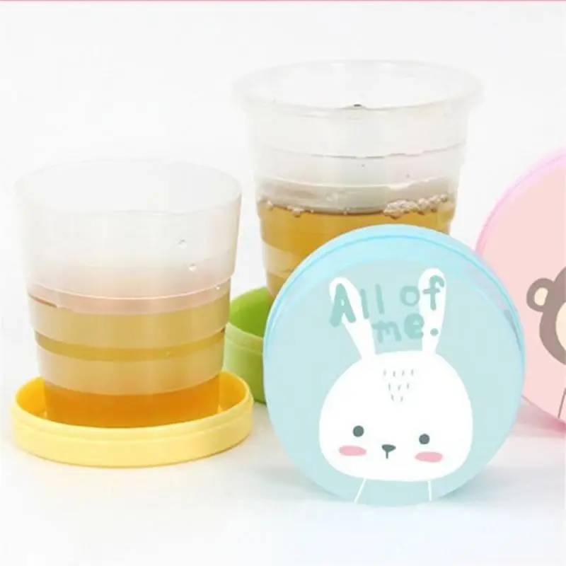 

Folding Cups Mini Retractable Cup Silicone Portable Teacup Outdoor Travel Coffee Telescopic Drinking Mug With Lid Kitchen Tools