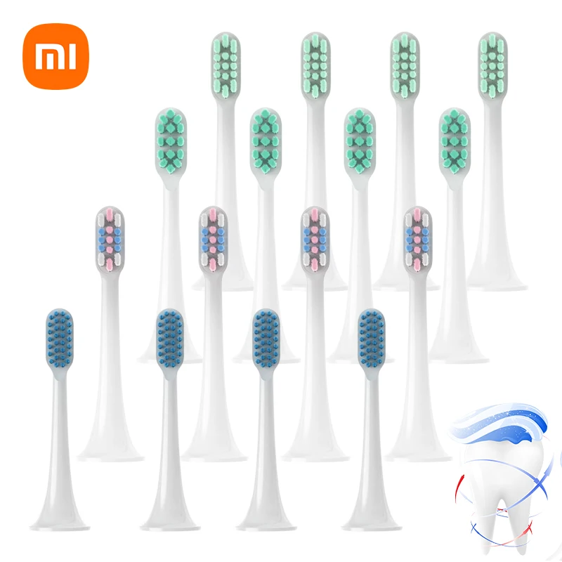 Насадки для зубной щетки XIAOMI T100/T300/T500, сменные головки для электрической зубной щетки для отбеливания, насадки для зубной щетки